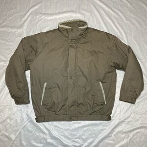 Vintage Members Only Size Dark Khaki Zip Front‎ Puffer  Jacket Men's Size MEDIUM